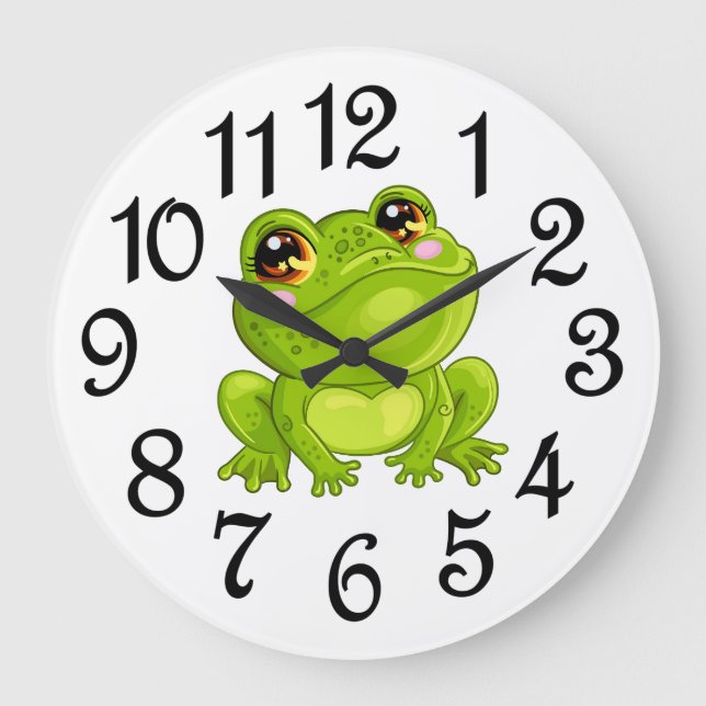 Relógio de Parede de Acrílico Happy The Frog (Frente)