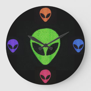 Relógio de Parede de Alienígena Multicolor