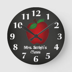 Relógio de Parede de Apple Chalkboard