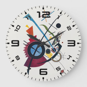 Relógio de Parede de Arte Bauhaus Azul de Kandinsk