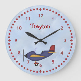 Relógio de Parede de Avião Azul