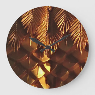 Relógio de Parede de Azoto Dourado