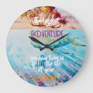 Relógio de Parede de Baleia Tropical, Pintado pelo