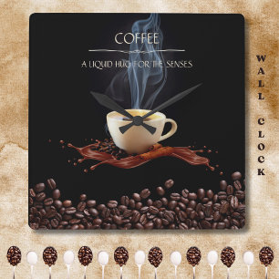 Relógio de Parede de Café Abraço Líquido para os S