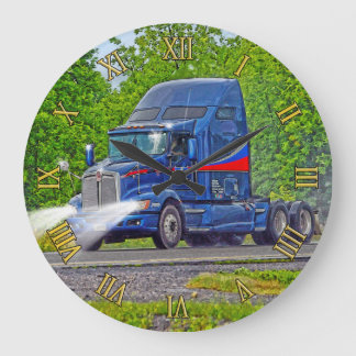 Relógio de Parede de Caminhão Azul de Transporte P