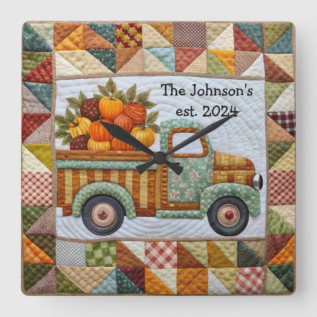 Relógio de Parede de Caminhão de Colheita de Queda (Frente)