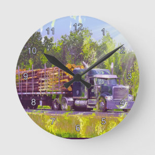 Relógio de Parede de Caminhão de Login da Sawmill