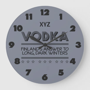 relógio de parede de cores personalizado VODKA