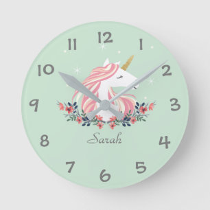 Relógio de Parede de Crianças Unicorn