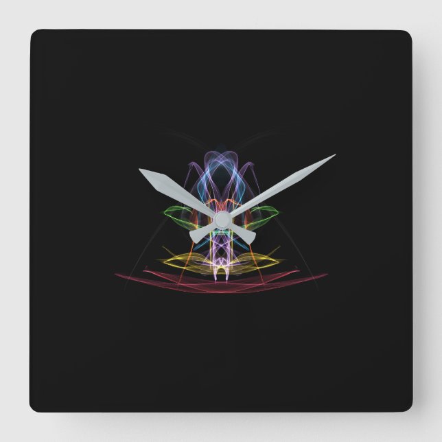 Relógio de Parede de Design Abstrato Colorido (Frente)