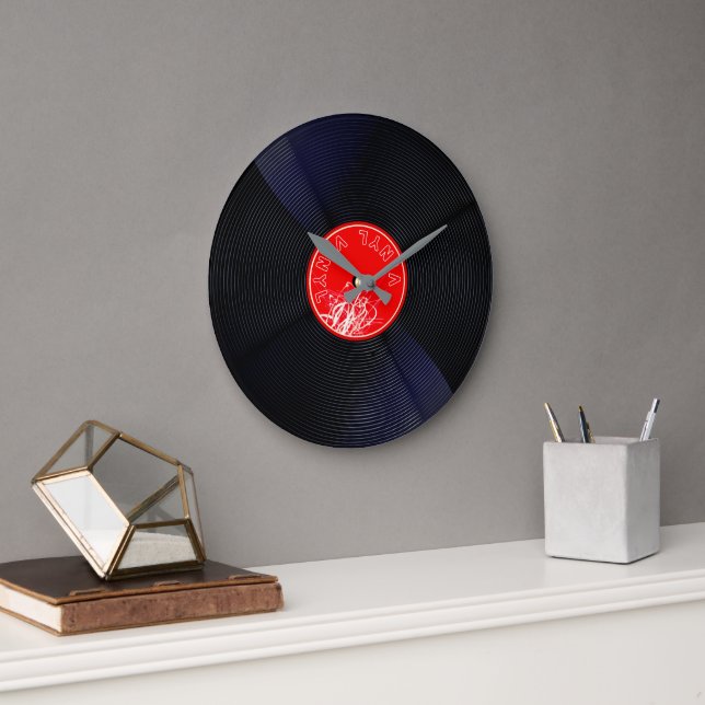 Relógio de Parede de Disco de Vinil Retro LP (Escritório)