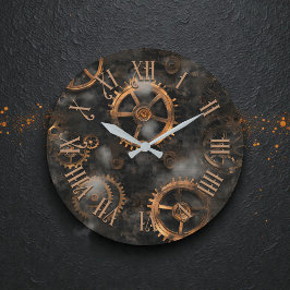 Relógio de Parede de Engrenagens Steampunk