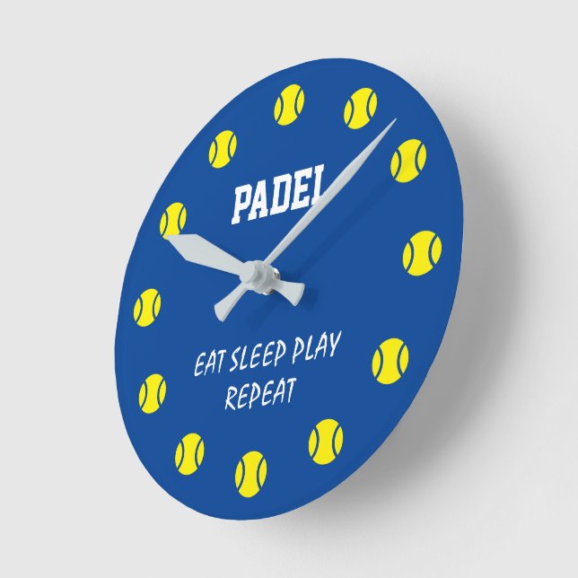 Relógio de parede de esportes Padel com mostrador  (Ângulo)