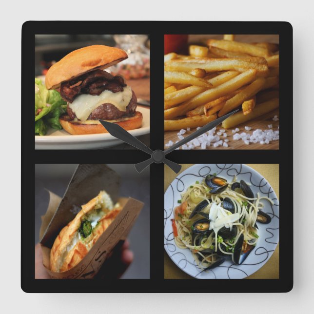 Relógio de parede de foodie 1 (Frente)