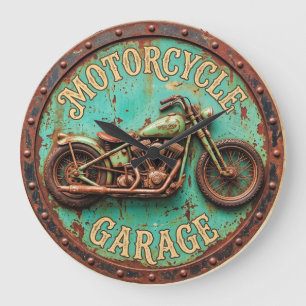 Relógio de Parede de Garagem de Moto Antiga, Cicli