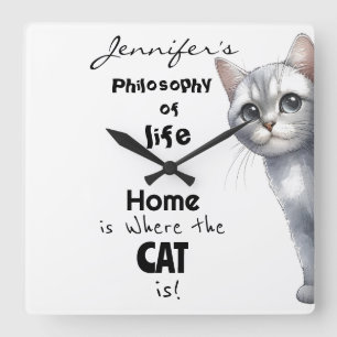 Relógio de Parede de Gatos