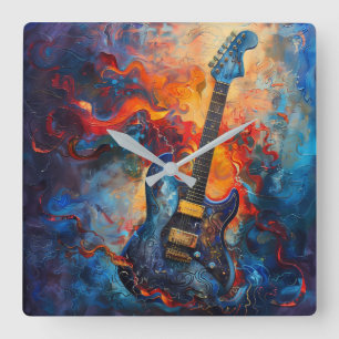 Relógio de Parede de Guitarra Elétrica