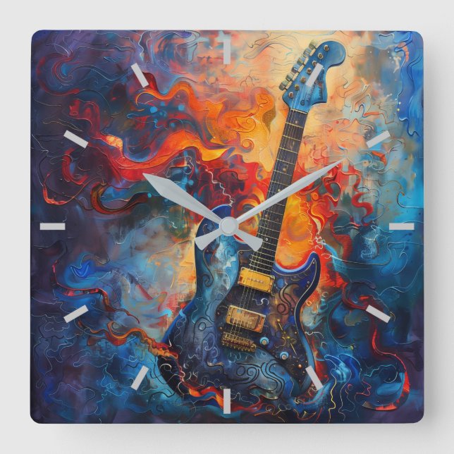 Relógio de Parede de Guitarra Elétrica (Frente)