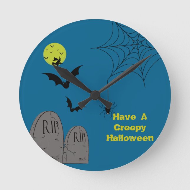 Relógio de parede de Halloween (Frente)