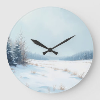 Relógio de Parede de Inverno de Neve