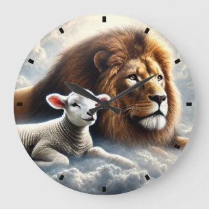 Relógio de Parede de Leão e Lamb