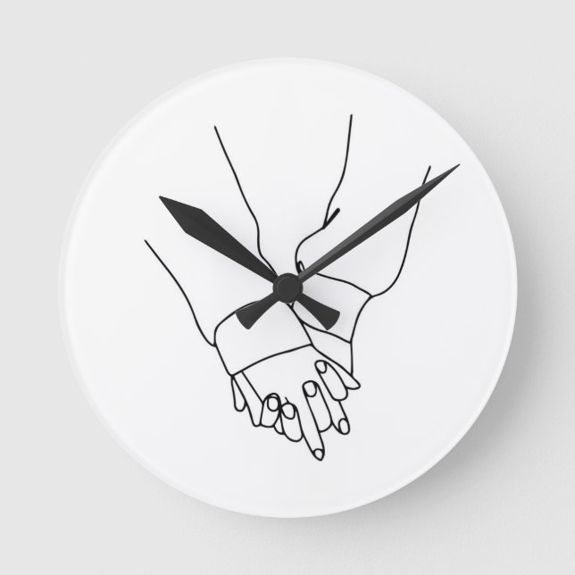 Relógio de Parede de Linha Artística Minimalista c (Frente)
