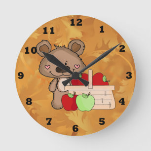 Relógio de Parede de Maçã de Urso Boppy