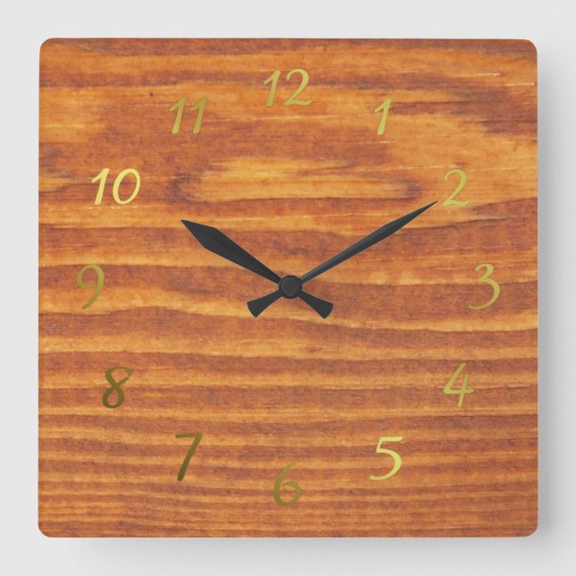 relógio de parede de madeira (Frente)