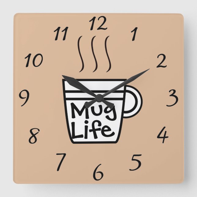 Relógio de Parede de Mug (Frente)