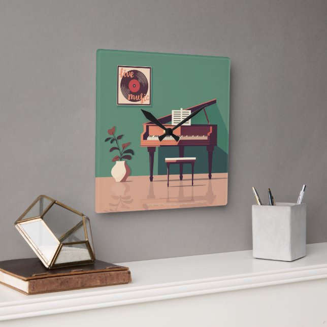 Relógio de Parede de Música Elegante (Escritório)