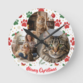 Relógio de Parede de Natal Amante de Animais de Es
