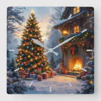 Relógio de Parede de Natal ao Exterior