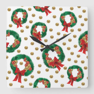 Relógio de Parede de Natal Elegante – Tempo de Inv