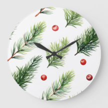 Relógio de Parede de Natal Elegante – Tempo de Inv