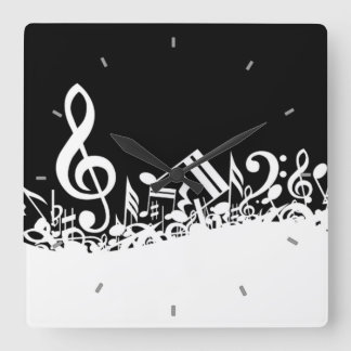 Relógio de Parede de Notas Musicais