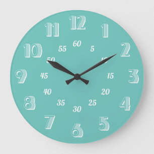 Relógio de Parede de Número Retroativo com Minutos