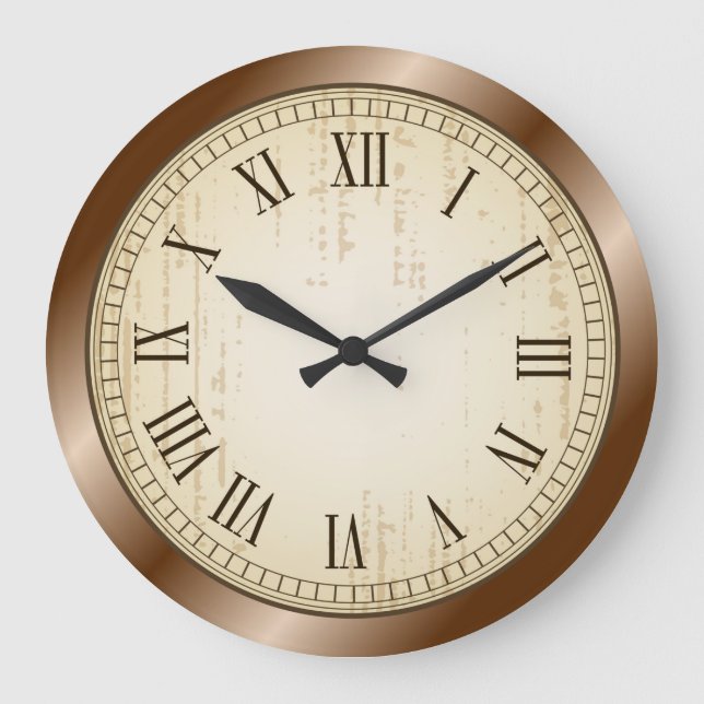 Relógio de Parede de Números Romanos Antigos (Frente)