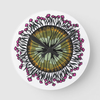 Relógio de Parede de Olho de Mandala Floral Psicod
