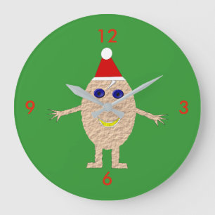 Relógio de Parede de Ovo de Natal Engraçado