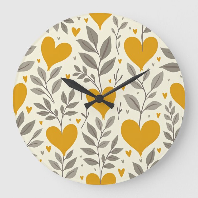 Relógio de Parede de Padrão Coração (Frente)