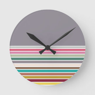 Relógio de Parede de Padrão de Faixa Retroativa