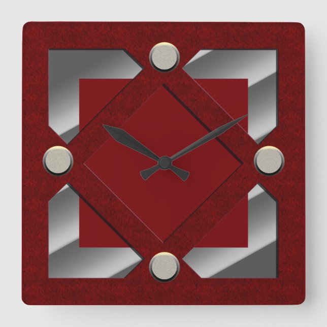 Relógio de Parede de Padrão Diamond (Frente)