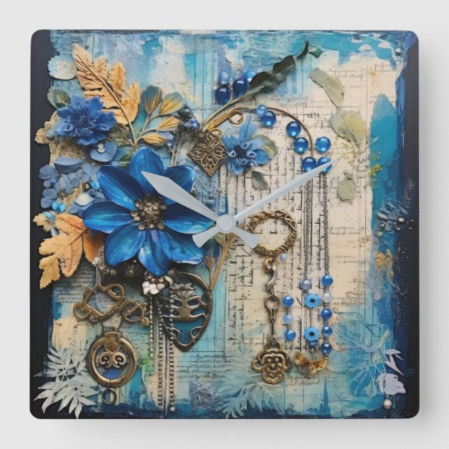 Relógio de Parede de Papel Lixo Antiquado (Frente)