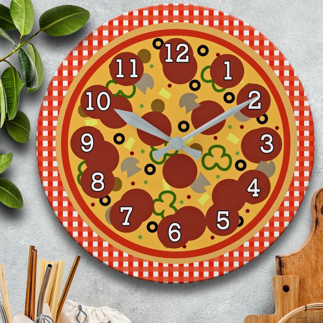 Relógio de Parede de Pizza Engraçado (Criador carregado)