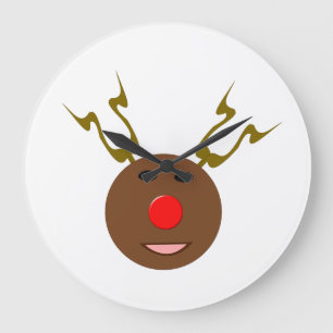 Relógio de Parede de Reindeer Cyber Christmas