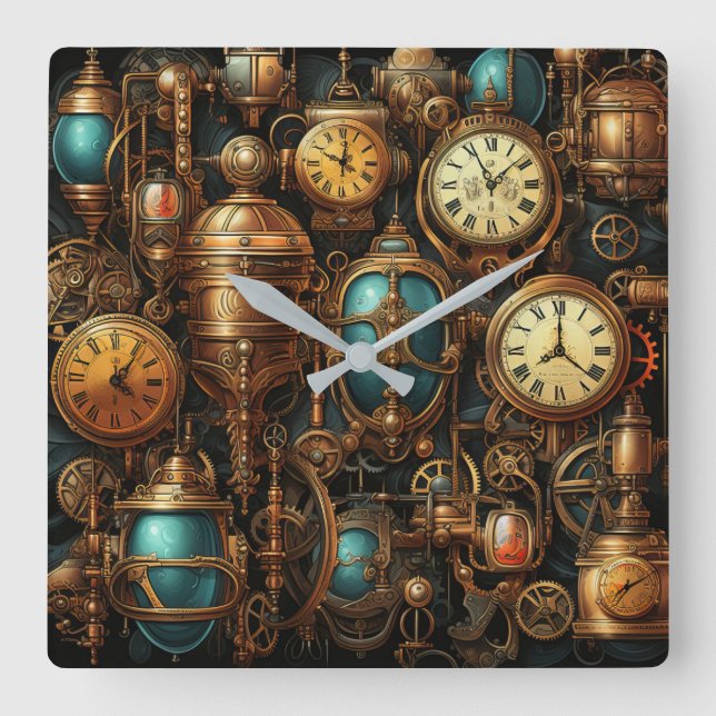 Relógio de Parede de Relógios Steampunk (Frente)