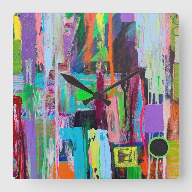 Relógio de Parede de Risco Roxo (Frente)