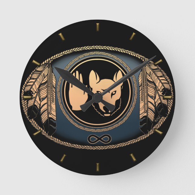 Relógio de Parede de Sinalizador de Primeira Nação (Frente)
