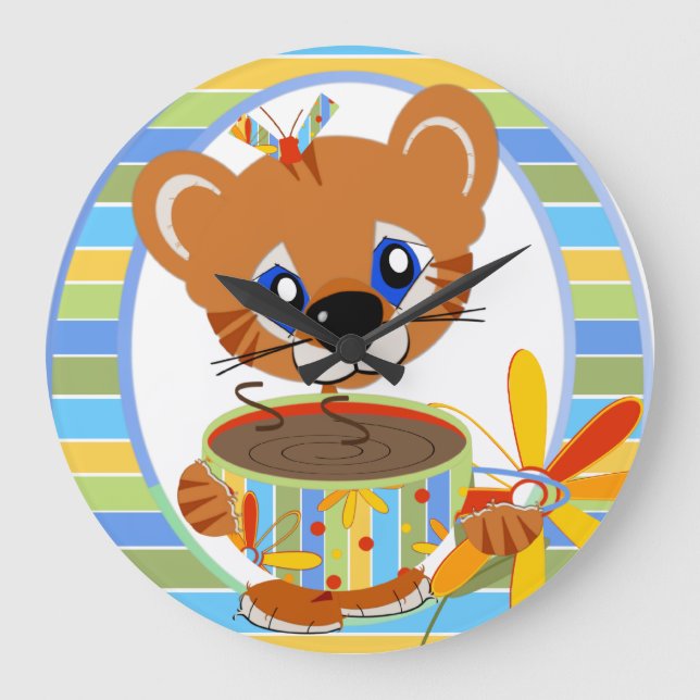 Relógio de Parede de Tempo do Café (Frente)