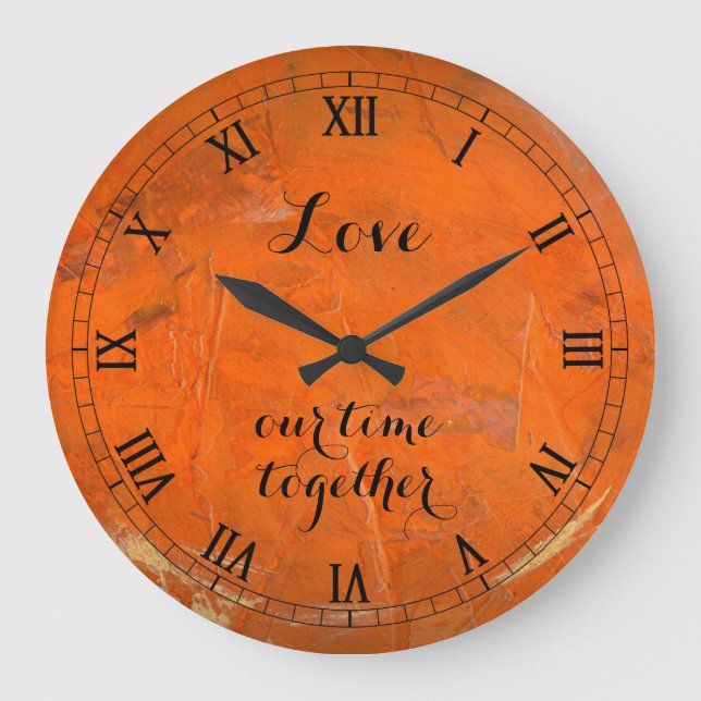 Relógio de Parede de Terracota Esmaltada com Amor  (Frente)